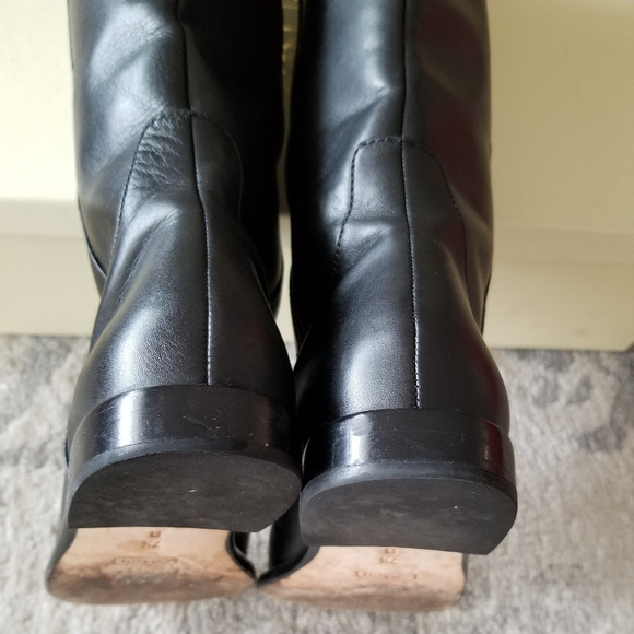 COACH EUC!! CAYDEN KNEE TALL RIDING BOOTS BLACK 7.5 - Picture 4 of 8